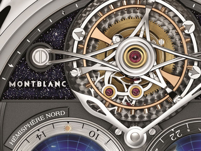 El magnífico Montblanc Villeret Tourbillon Cylindre Geosphères Nightsky