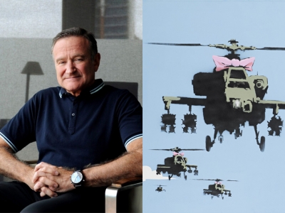 Subastarán un cuadro de Banksy de Robin Williams